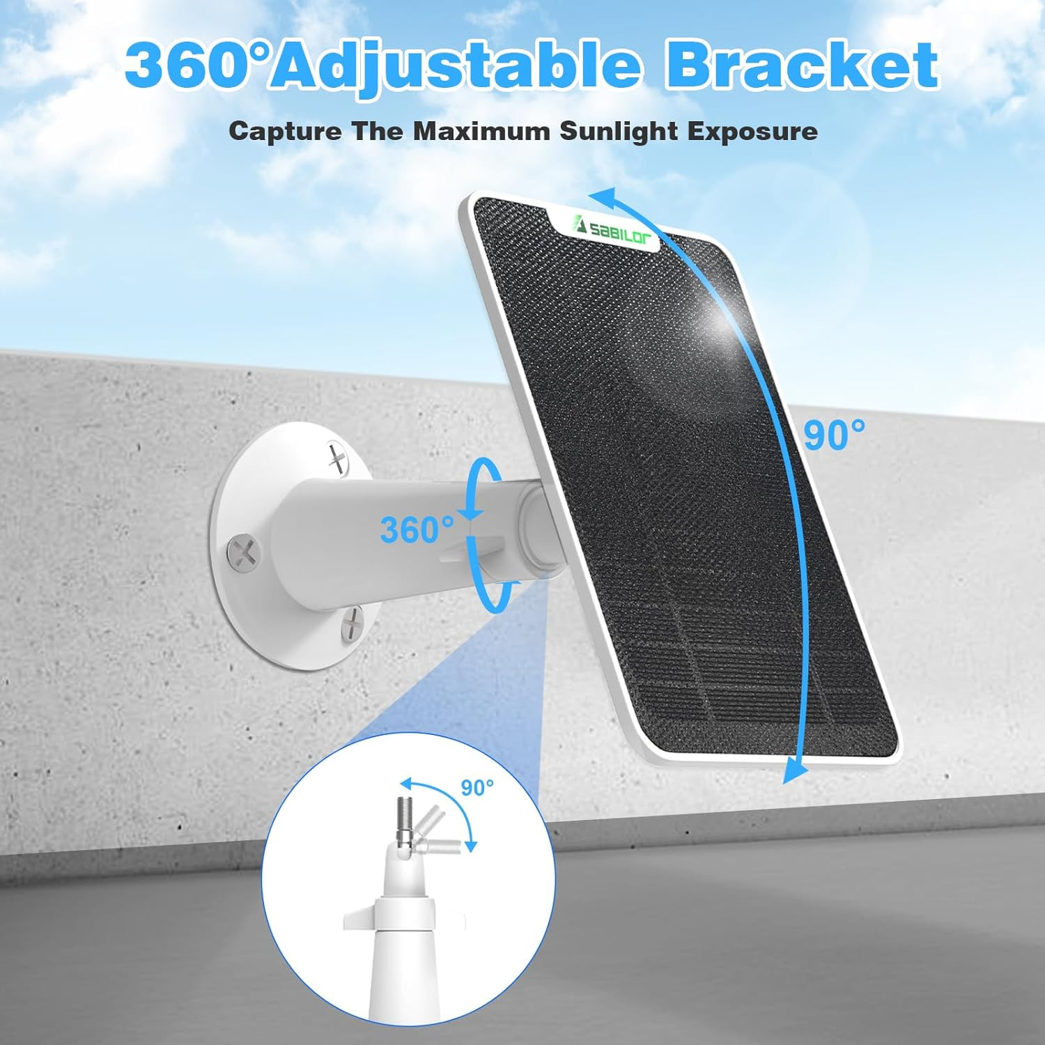3 Pack 6W Solar Panel for Arlo Pro 5S/Pro 4/Pro 3/Pro 3 Floodlight/Ultra 2/Ultra