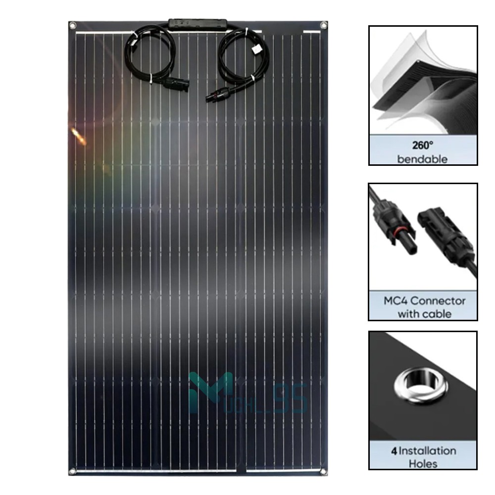 200/400W Portable Flexible Solar Panel for Power Station/Camping/RV/Home/Rooftop