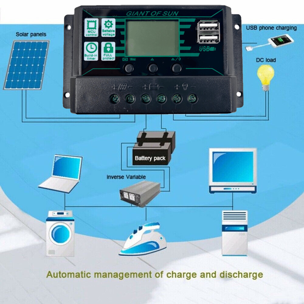 400 Watts Solar Panel Kit 100A 12V Battery Charger with Controller Caravan Boat
