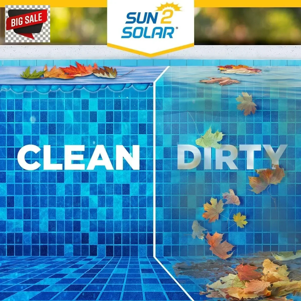 Sun2Solar Blue 12 ft x 24 ft Oval Pool Solar Cover | 8 Mil | Heat Retaining Blan