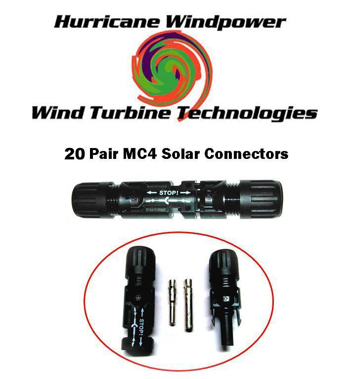 20 SETS 6MM MULTI-CONTACT MC4 BRAND PV CABLE CONNECTOR FOR SOLAR PANEL
