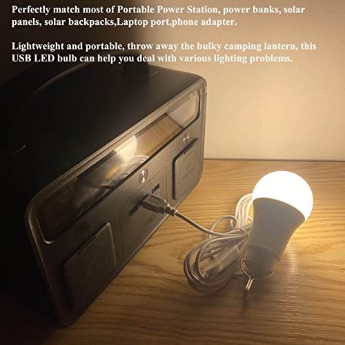 USB Light,USB Lamp,Camping Lights,7W Dimmable Hanging Portable Soft White