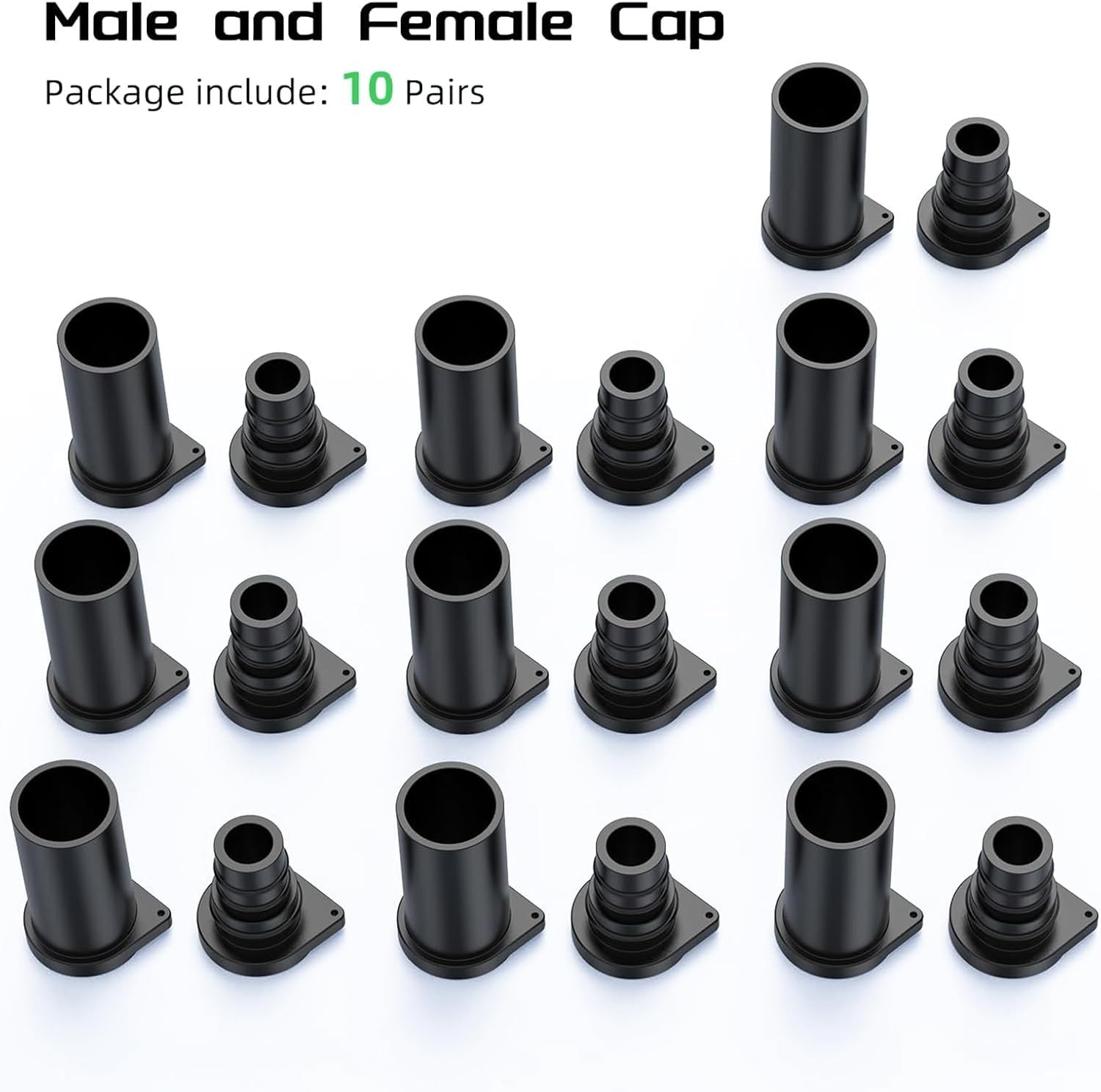 Solar Connector Caps, IP67 Solar Panel Connector Cap Weather Resistant Dust Male
