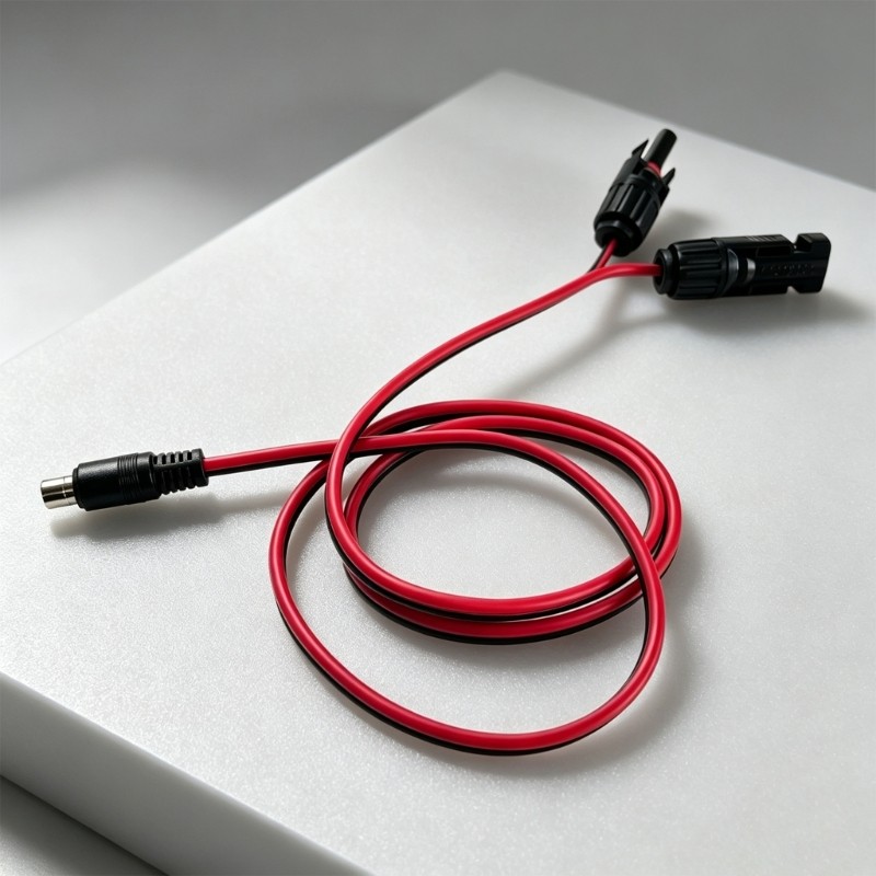 Solar Charging Cable DC8020 with DC7909 Tip Power Cable for Battery Input