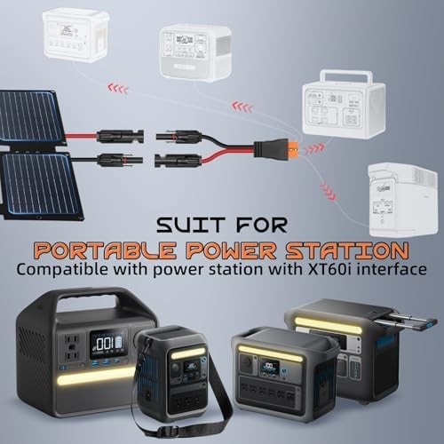 10AWG 10FT Solar to XT60i Cable, Gibbab 3 10 25FT Solar Panel Connector to XT60i