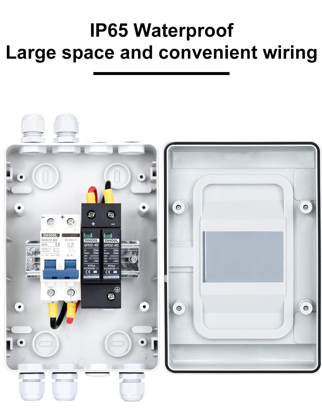 Solar Panel Disconnect Switch with PV Surge Protector, RV Breaker Box, 40 Amp…