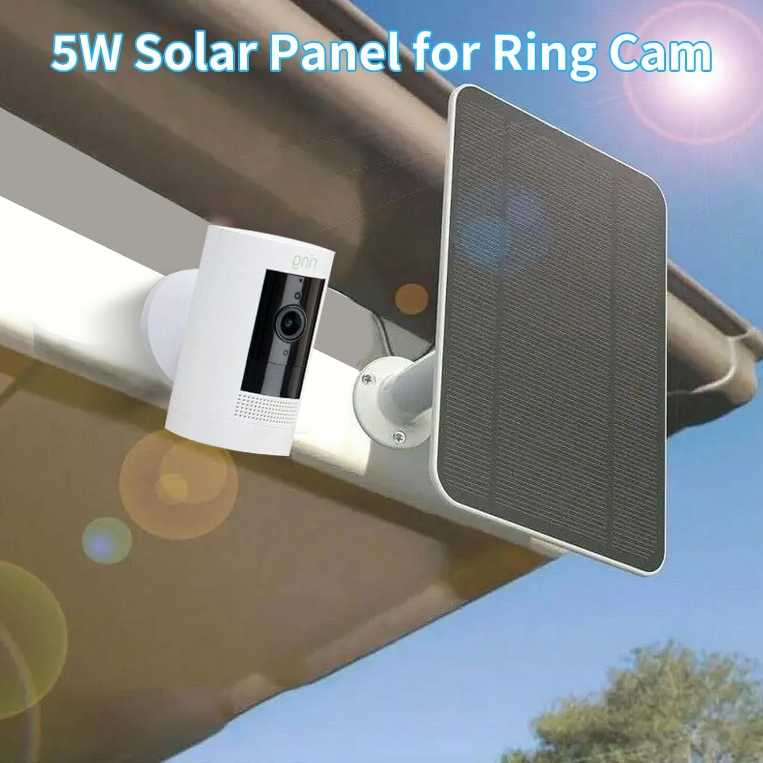 Ring Camera Solar Panel, Compatible with Ring Stick Up Cam Battery, Ring