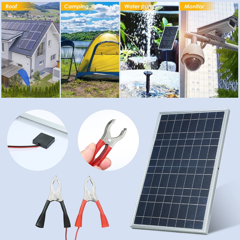 Clip Solar Panel Kit 15W 12V Compatible with Various Devices
