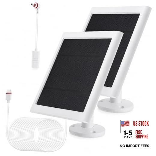 IP65 Solar Panel Outdoor for Ring Cameras () Spotlight Cam Plus/Pro White 2P