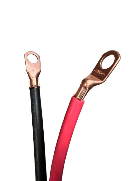 Pair Solar PV 6 AWG cables UL black & red 19 strands copper wire with copper lug