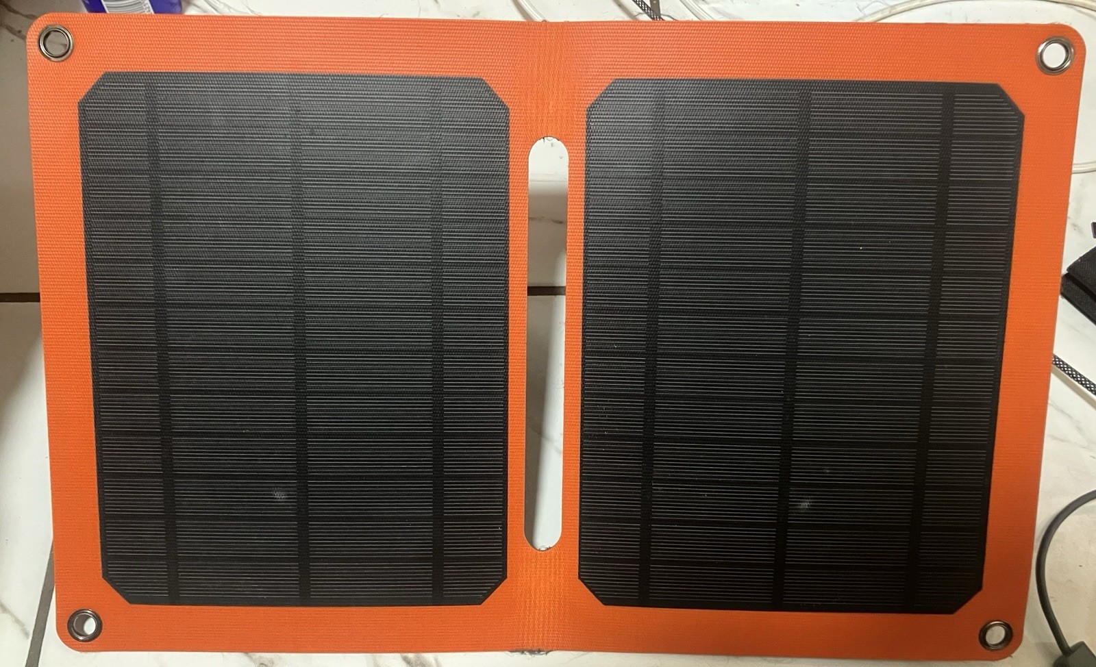 Thunderbolt Magnum Solar 9W Foldable Flexible Solar Panel 57970 Black Orange
