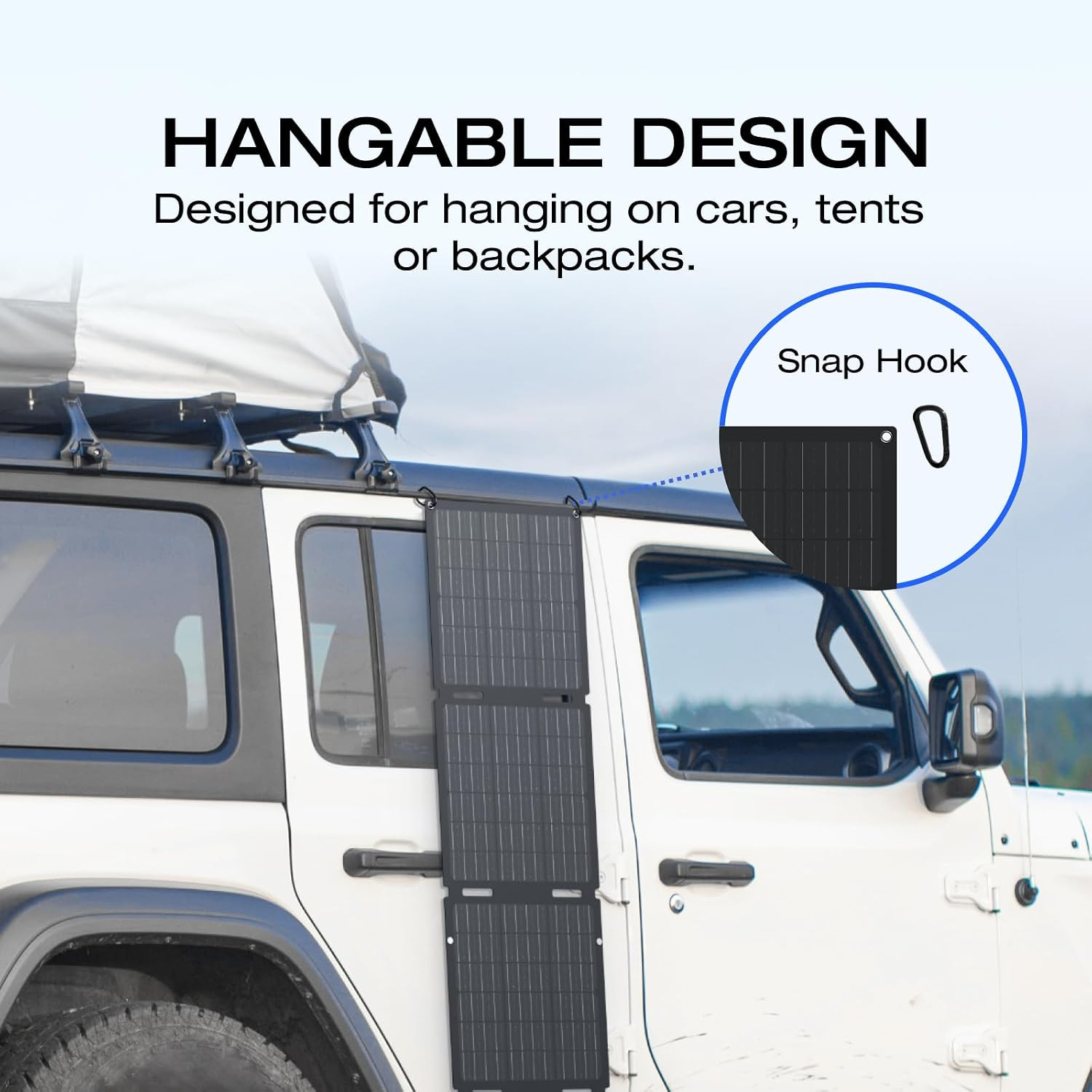 60W Portable Solar Panel, 25% High Conversion Efficiency N-Type Solar Cell for P