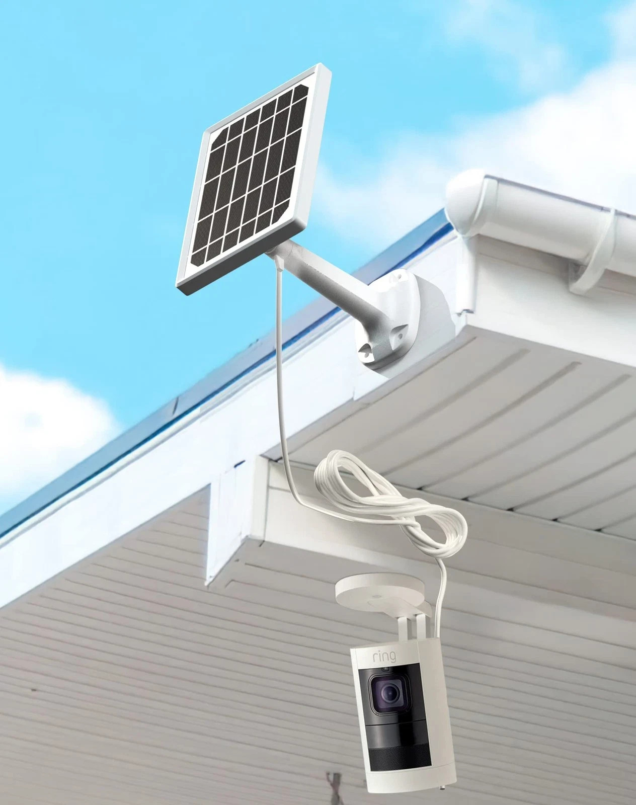 Solar Panel Charger for Ring Stick Up Cam & Spotlight Cam Waterproof Fast Charge