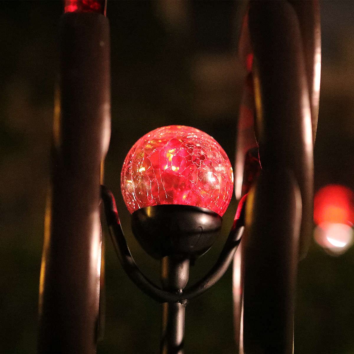 Solar Powered Glass Ball+Accessories for Solar Wind Spinner Replacement Sola…