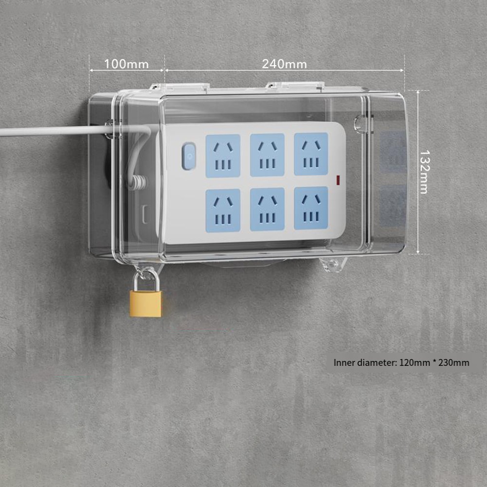 Outdoor Extension Cord Box Ample Storage Capacity Multiple Output Holes