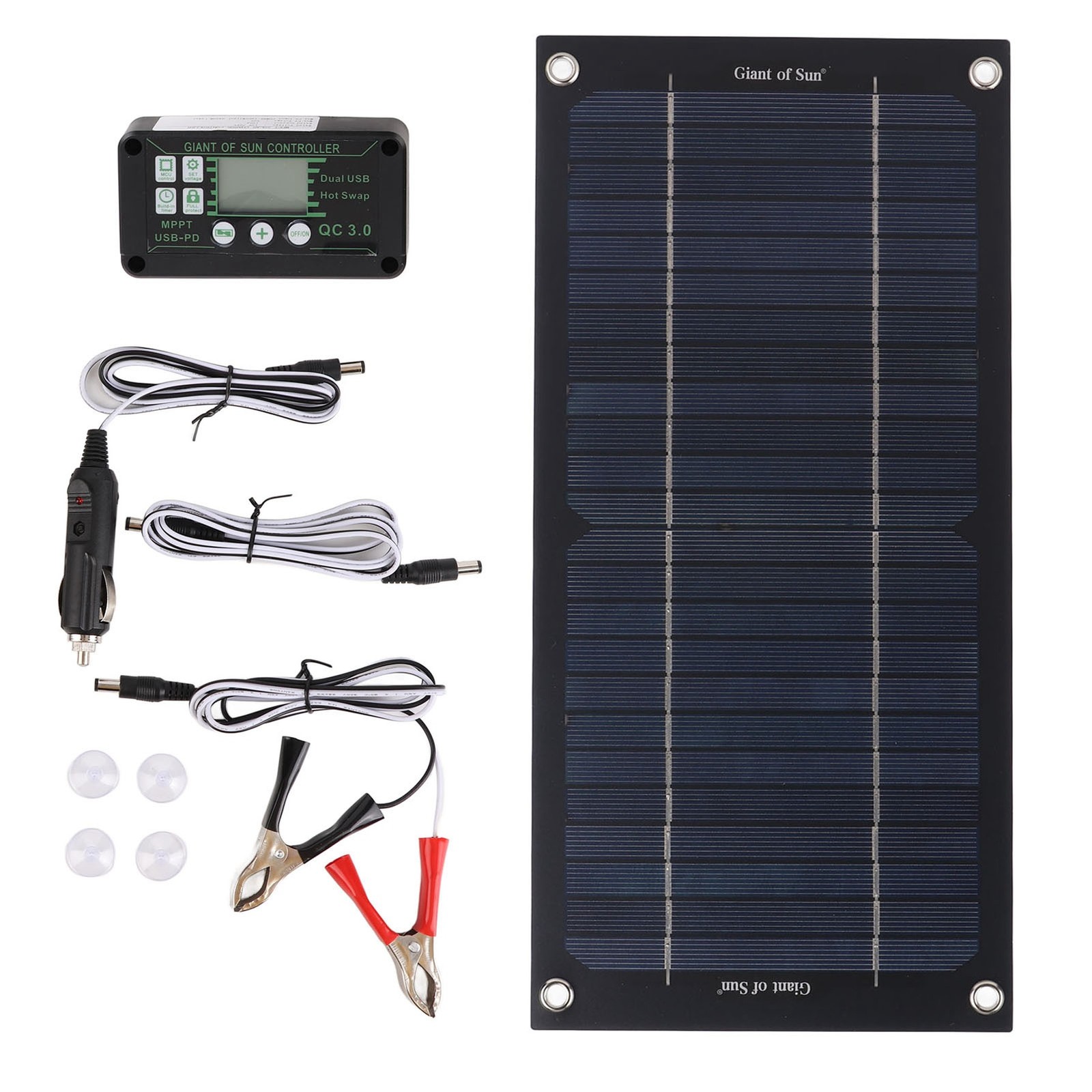 15W Solar Panel Kit 12V 600W 100A MPPT Battery Charge Controller for RV Outdoor