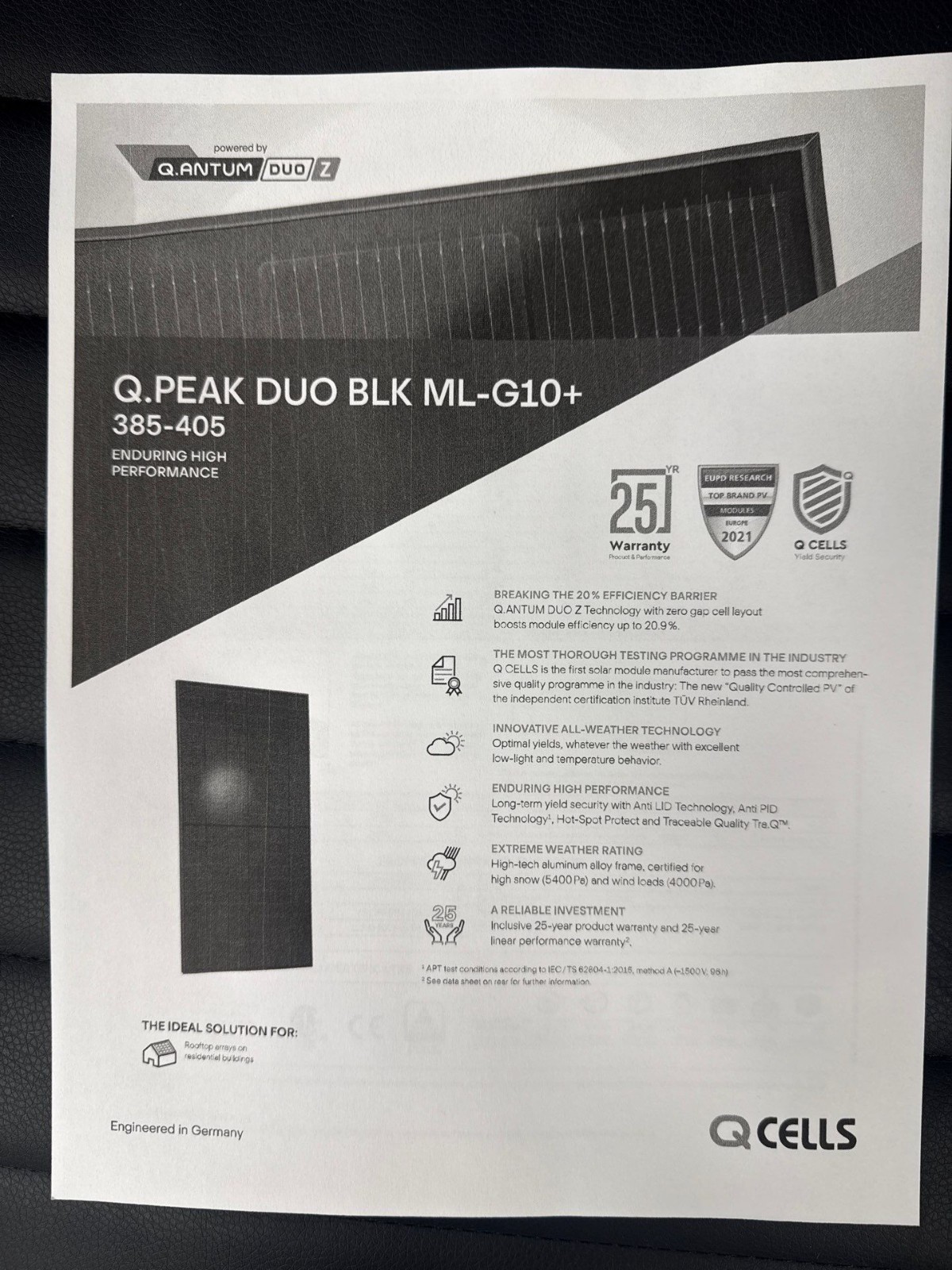 NEW Pallet of 32x Q CELLS 405W Solar Panels – Q.PEAK DUO BLK ML-G10+