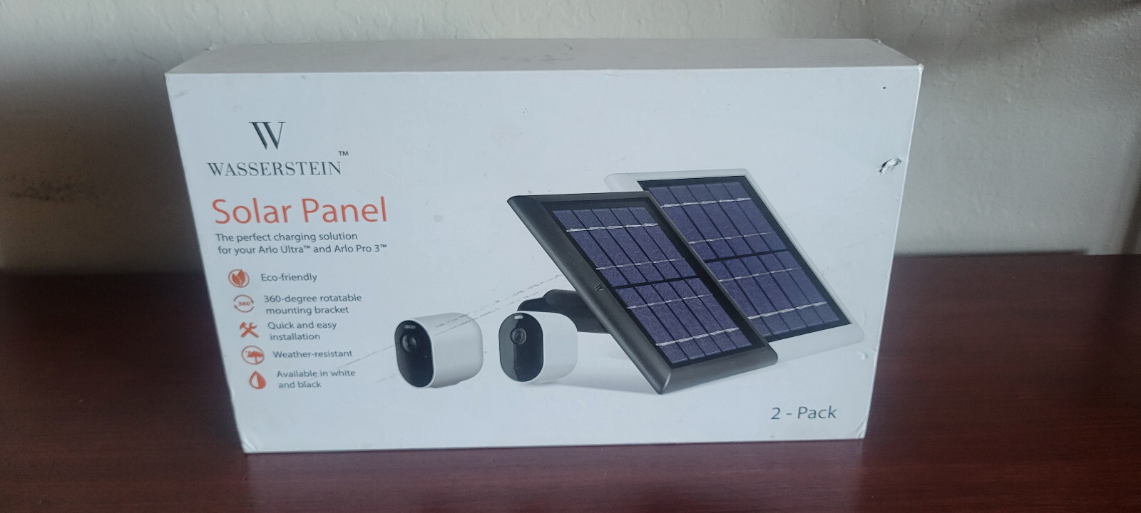 Wasserstein 2W 5V Solar Panel for Arlo Ultra and Pro 3 (2-P Pack) Brand New!