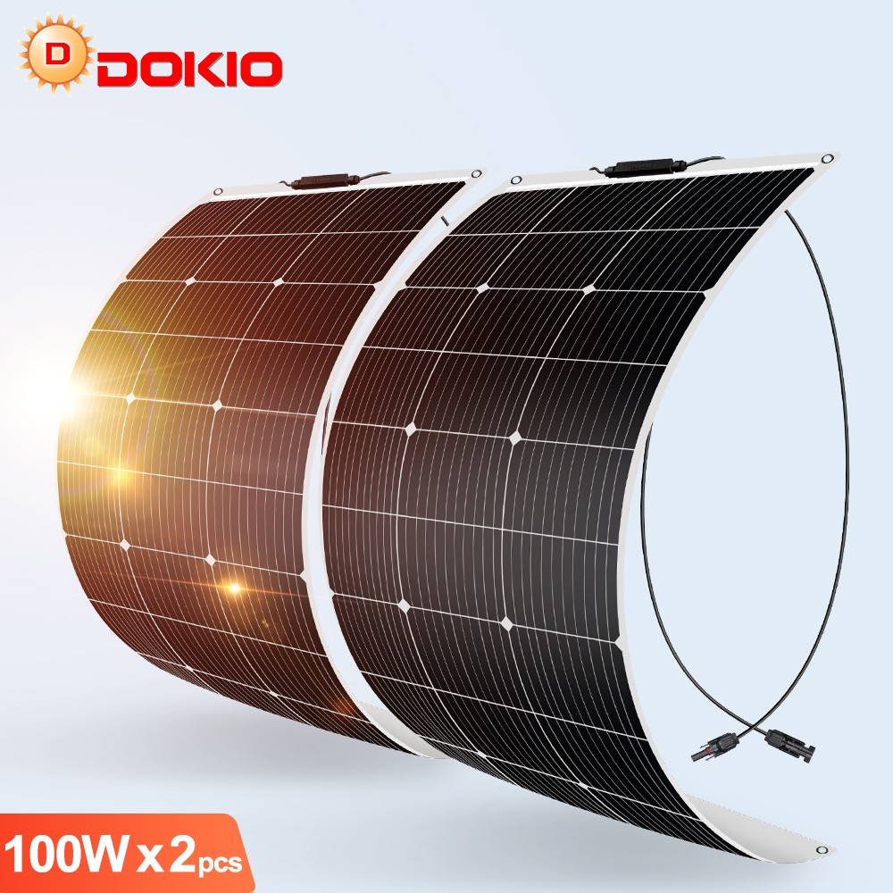 High-Efficiency 200W Flexible Solar Panel for RV,Tent,Boat,Off-Grid Solar Power
