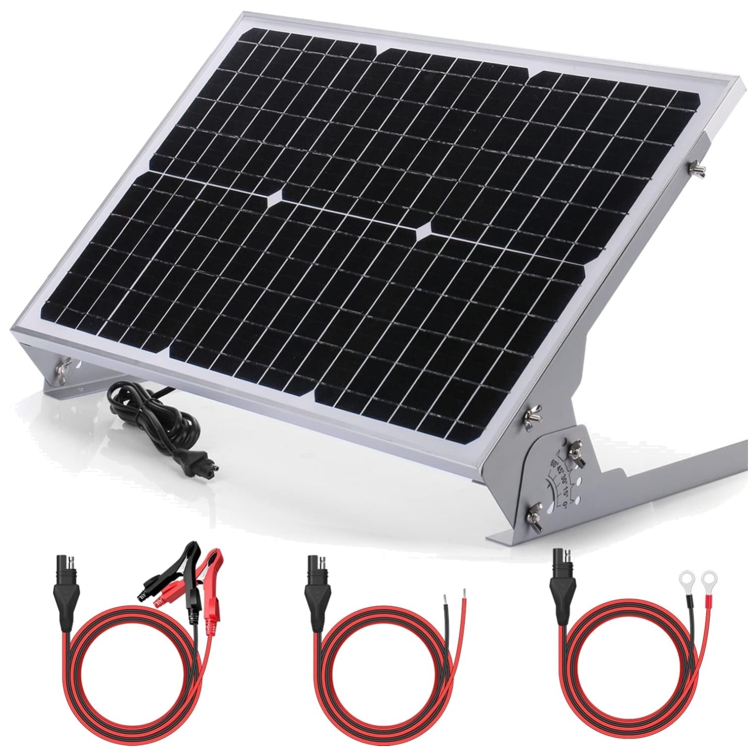 Waterproof 30W Solar Panel Kit, Smart MPPT Charge Controller