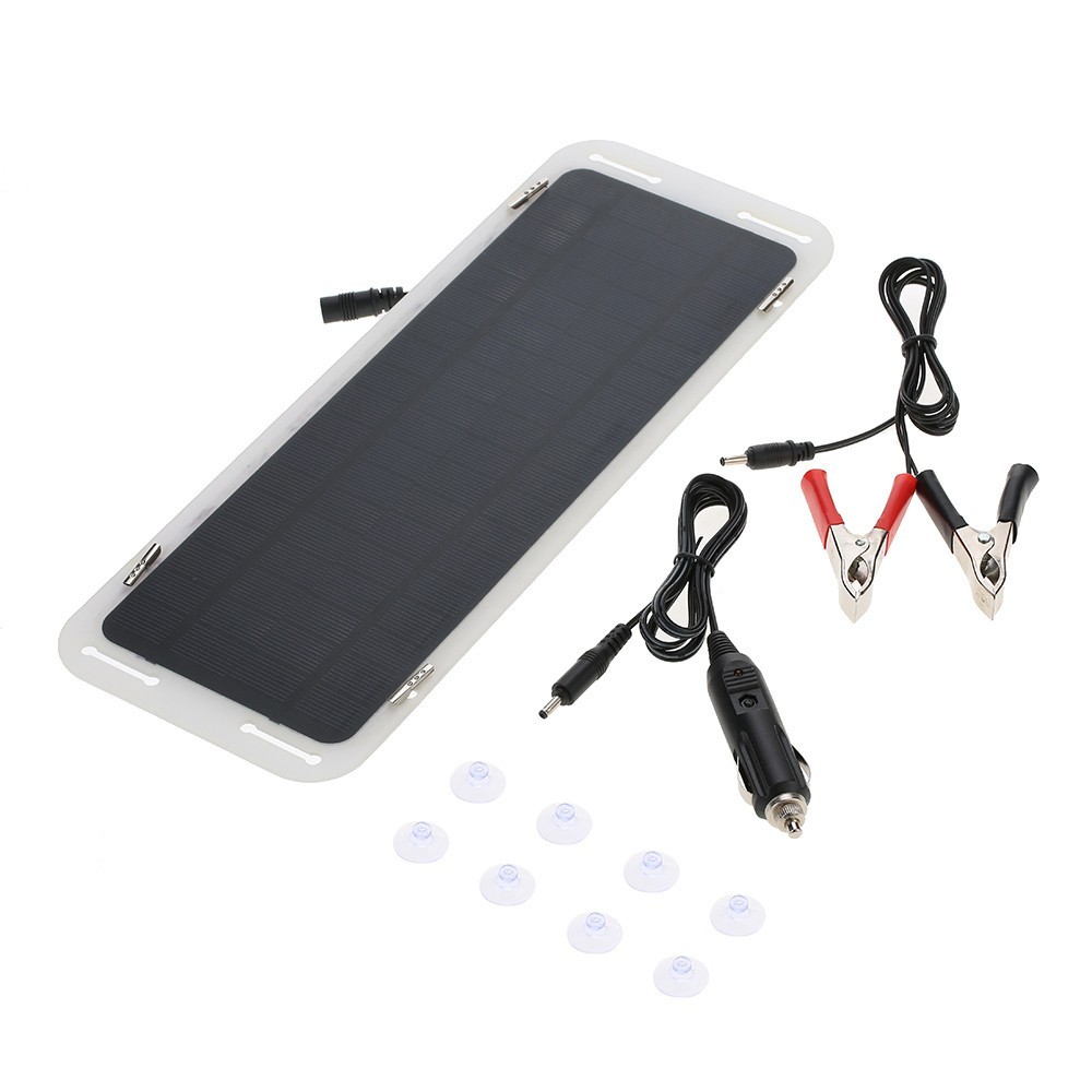 5W Solar Power Panel Maintainer 12V Battery Charger for RV Boat Car Motorcycle
