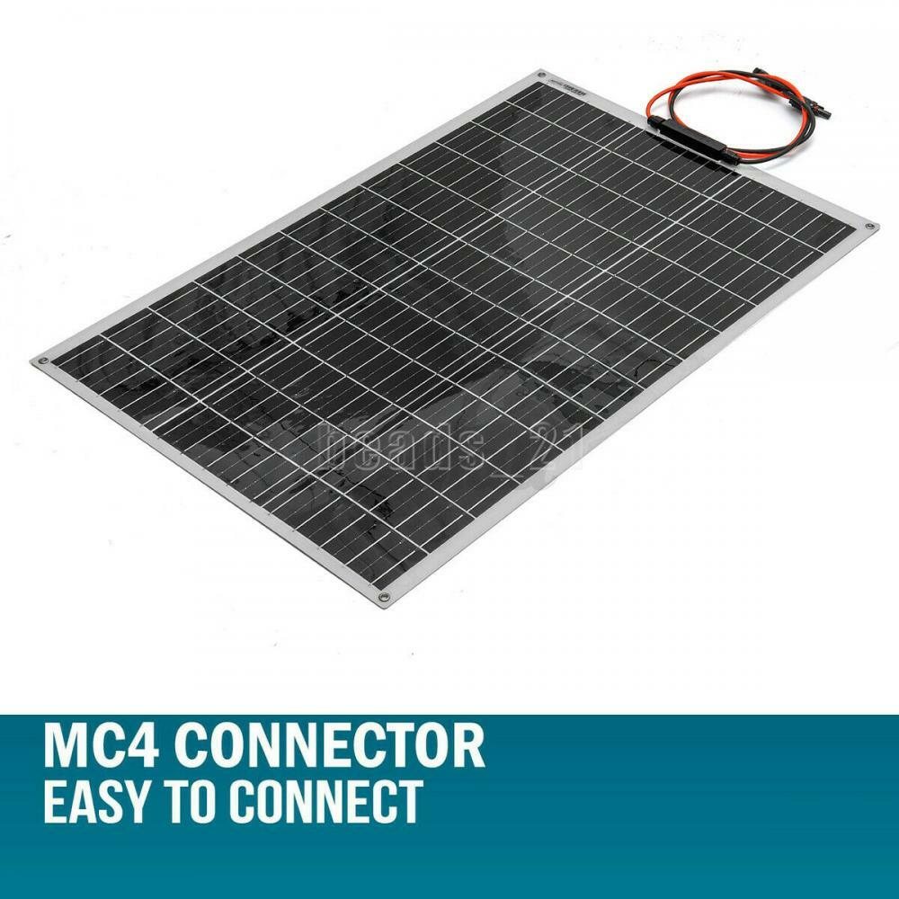 150W Flexible Solar Panel Module Battery Charger Kit Outdoor RV Marine Car 18V