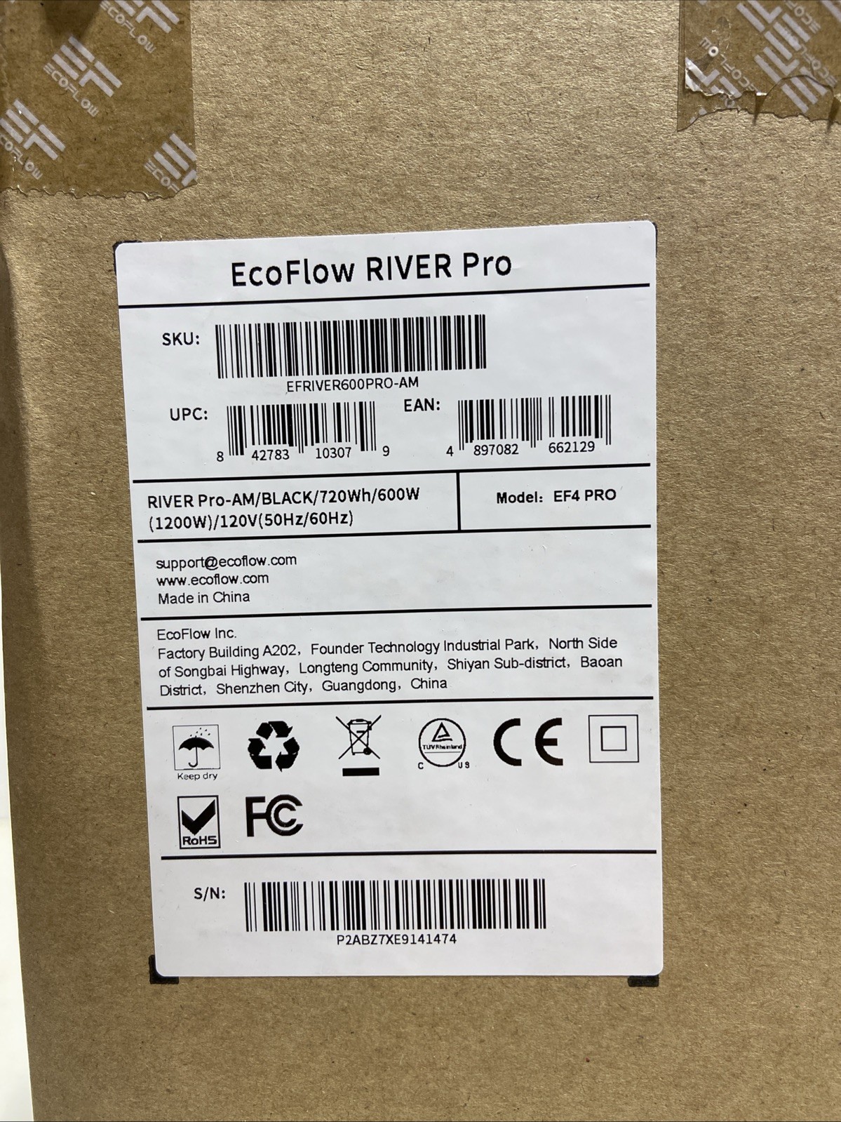 New EcoFlow 4 Pro 1200W 120V