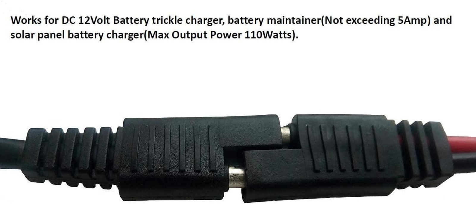 16FT Battery Charger Extension Cable SAE Connectors with Ring Terminal and Bare
