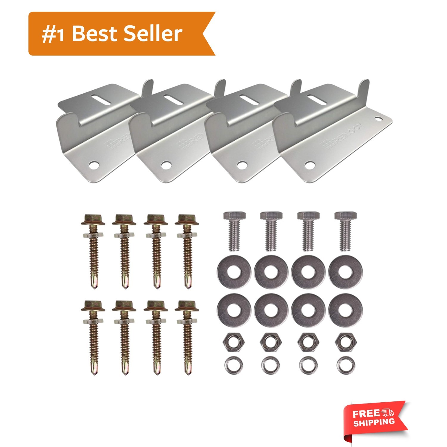 Durable Aluminum Z Brackets for Solar Panels | 50W-150W Capacity Set of 4