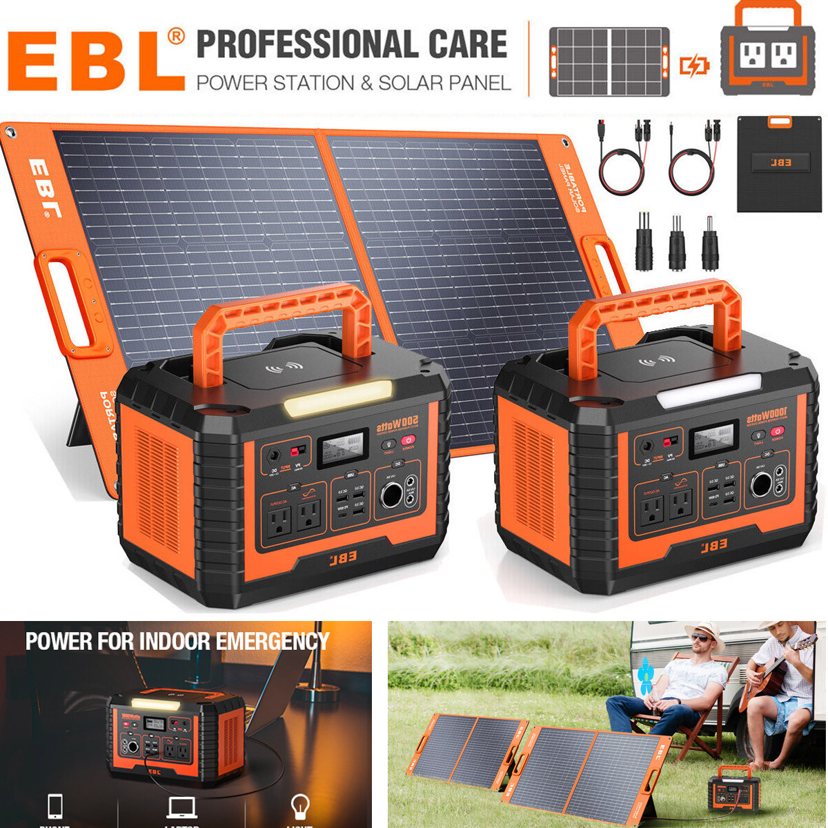 New Portable Power Station 200W/500W/1000W Solar Generator / Solar Panel
