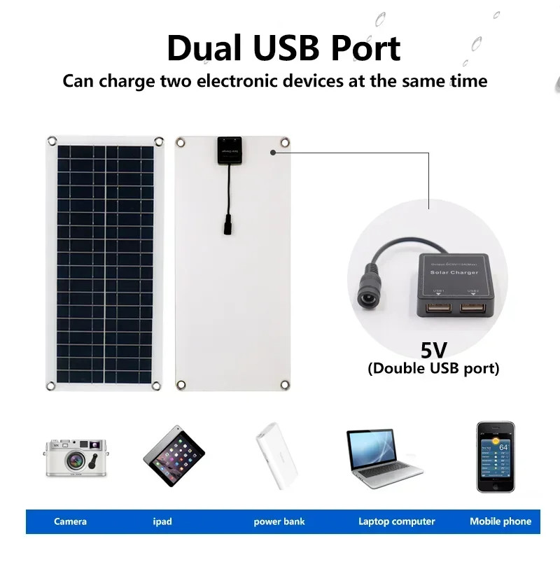 20W-1000W Solar Panel 12V Solar Cell 100A Controller Solar Panel for Phone RV Ca