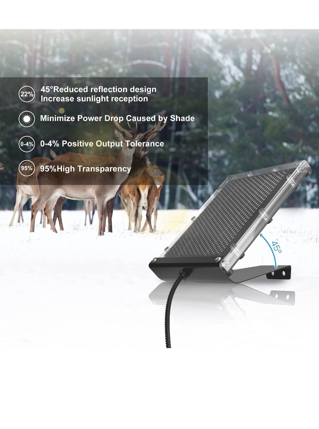 Powoxi 6V 1.5W Solar Panel To Recharge Deer Feeder Battery Waterproof