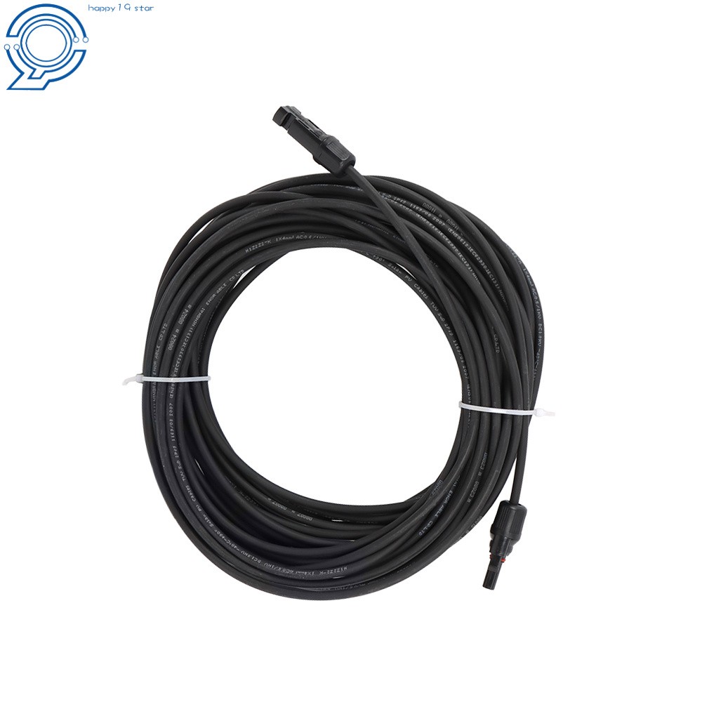 4mm² 20M Solar Wire Black+Red UV Resistant Cable with M4 Connector Kit