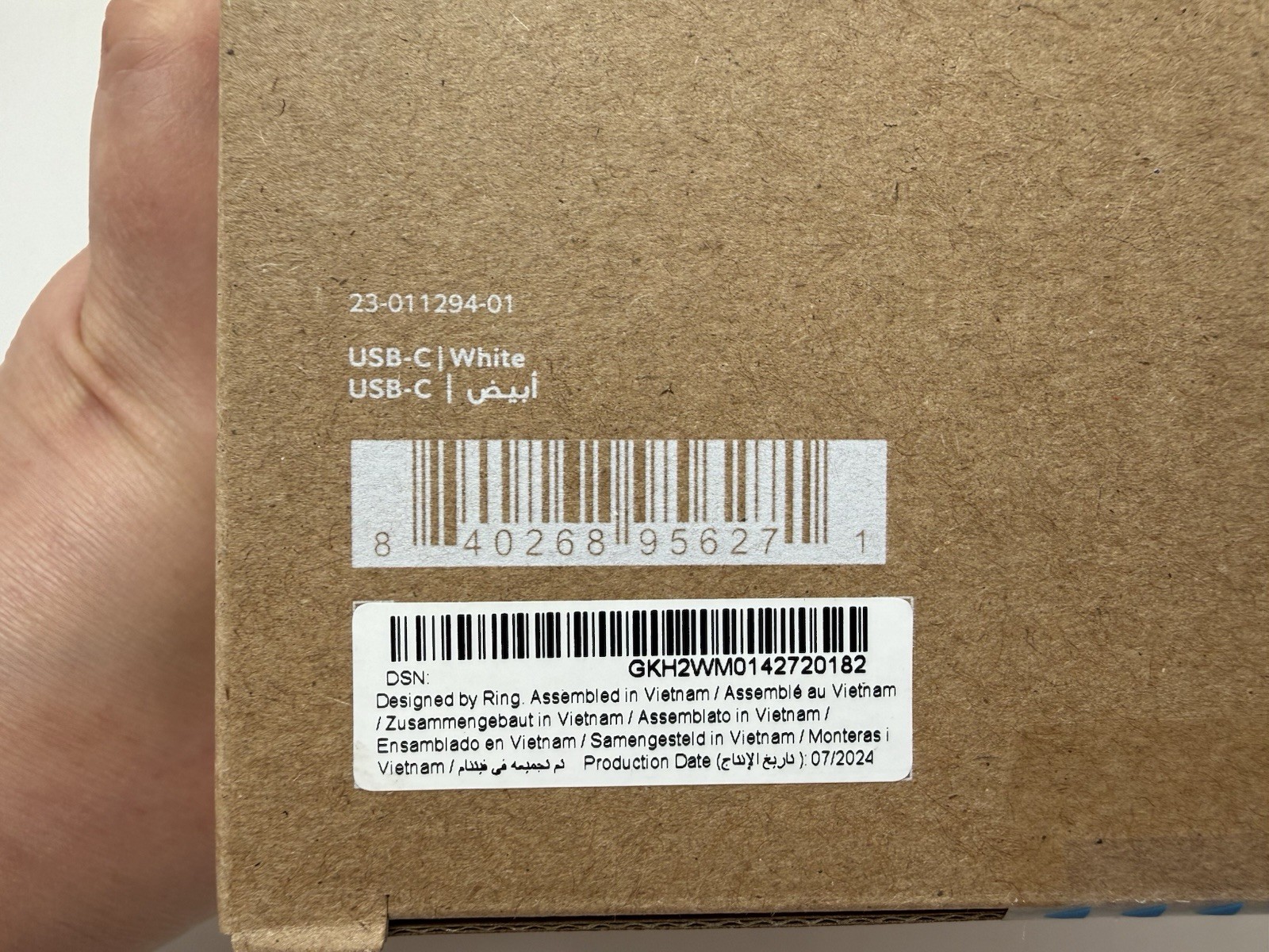 NEW Ring Small Solar Panel USB-C Home Security 23-011294-01 White