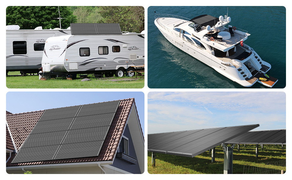 200W 400W 800W 1000W Mono Solar Panel 12V 18BB Off-Grid Camping Battery Home RV