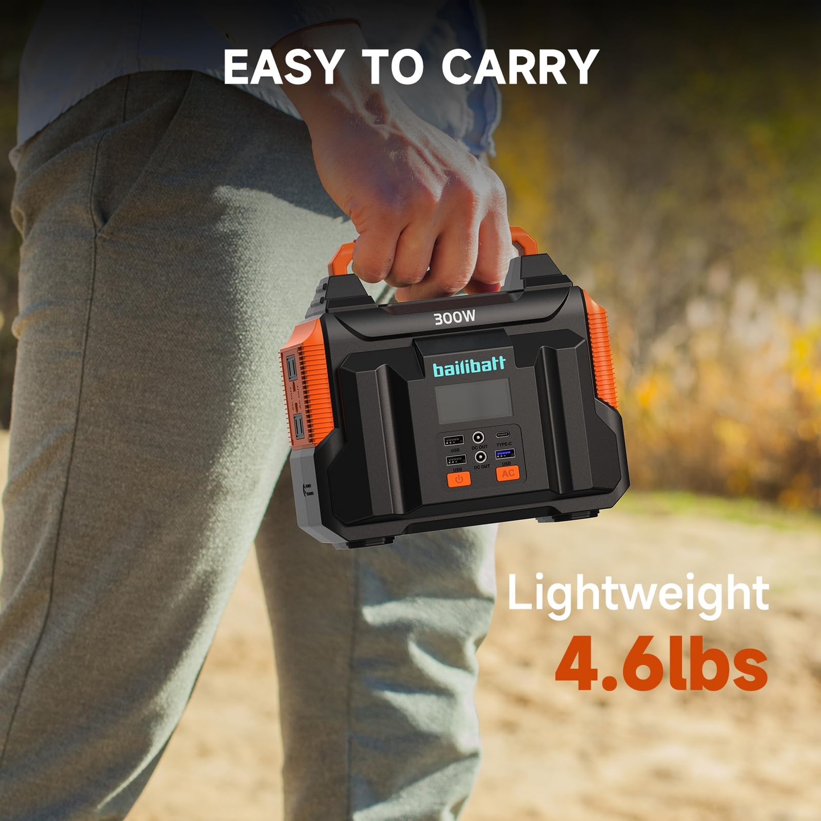 Portable Power Station 300W 257wh Lithium Battery Bailibatt Small Portable