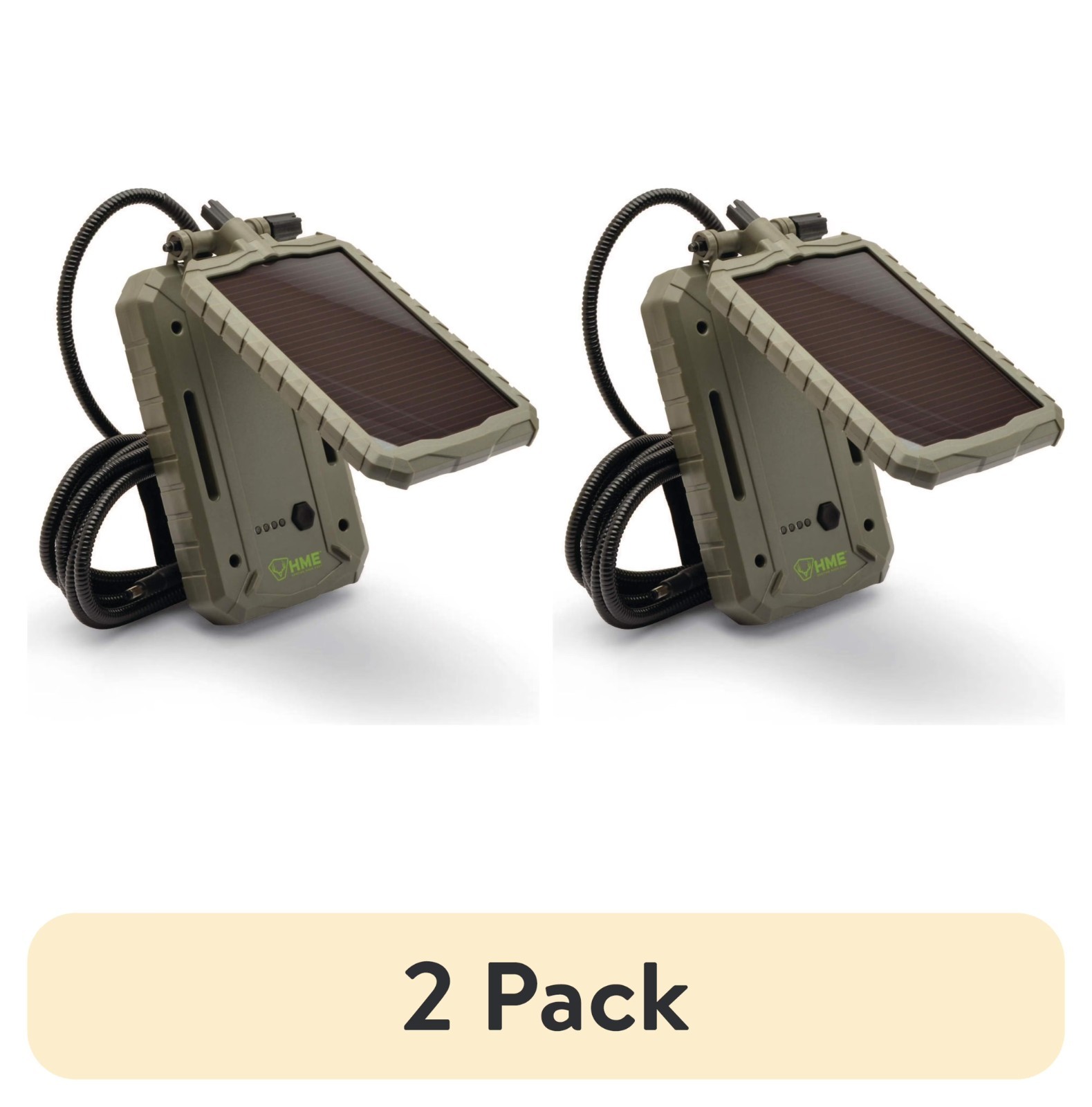 Solar Battery Pack 12V 1000 MAH for Trail Camera 2 Pack with Adapters