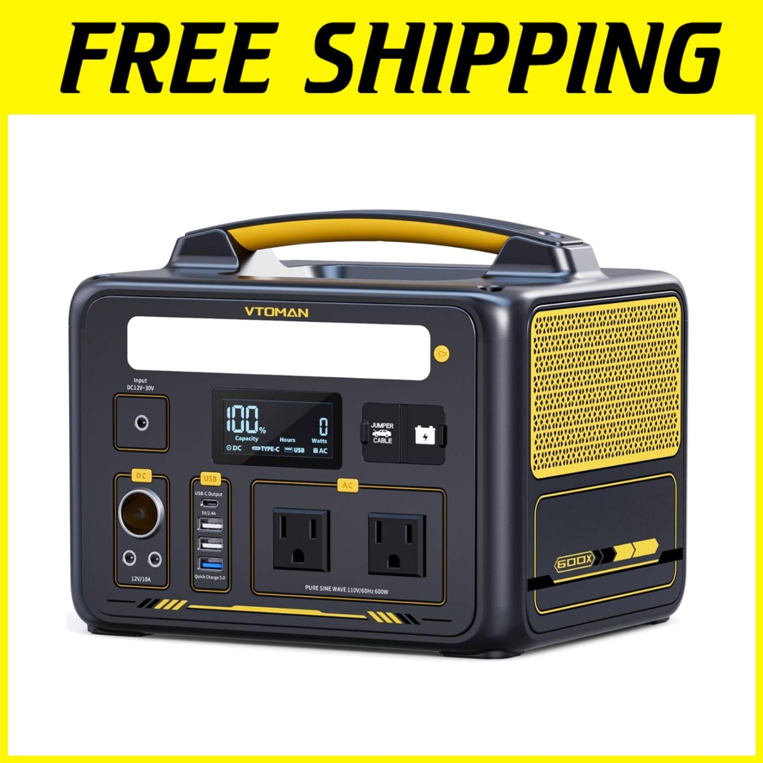 Jump 600X Portable Power Station 600W, 299Wh Solar Generator