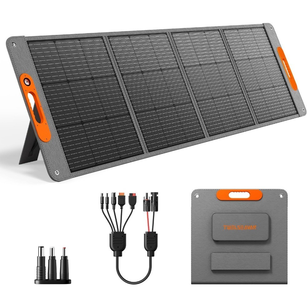 Foldable 200W Portable Solar Panel Charger with 24% High Efficiency ETFE, 60W