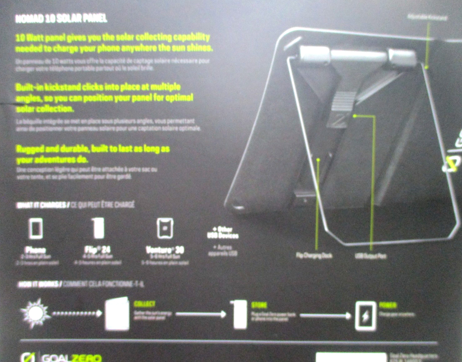 Goal Zero Nomad 10 Foldable 10 Watt Solar Panel with USB Port