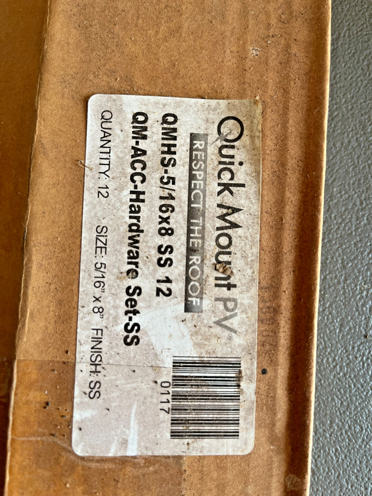 Quick Mount PV Hanger bolt stainless 5/16″x8″ with HDW for E-Mount /Classic XL