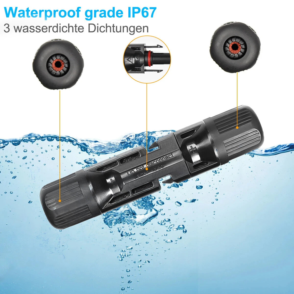 10-50 Pairs Solar Cable Connectors 30Amp Waterproof Wire Joiners Set 4mm-6mm M/F