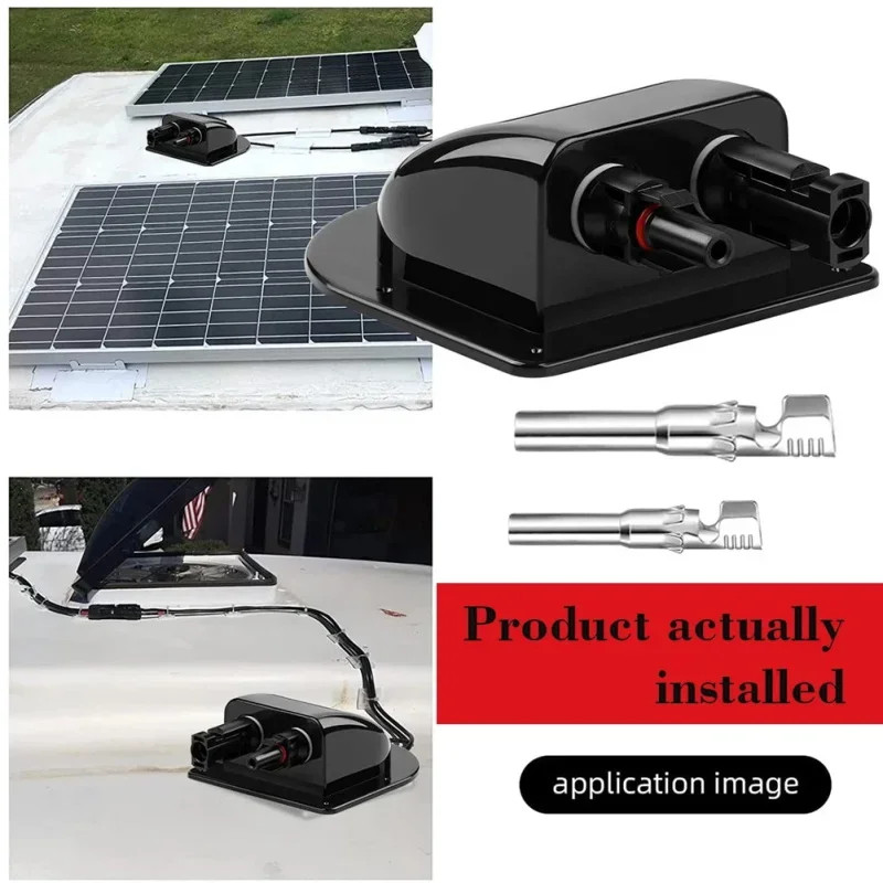 Solar Cable Entry Gland Curved Cable Connector Waterproof Double Hole Wire Cable