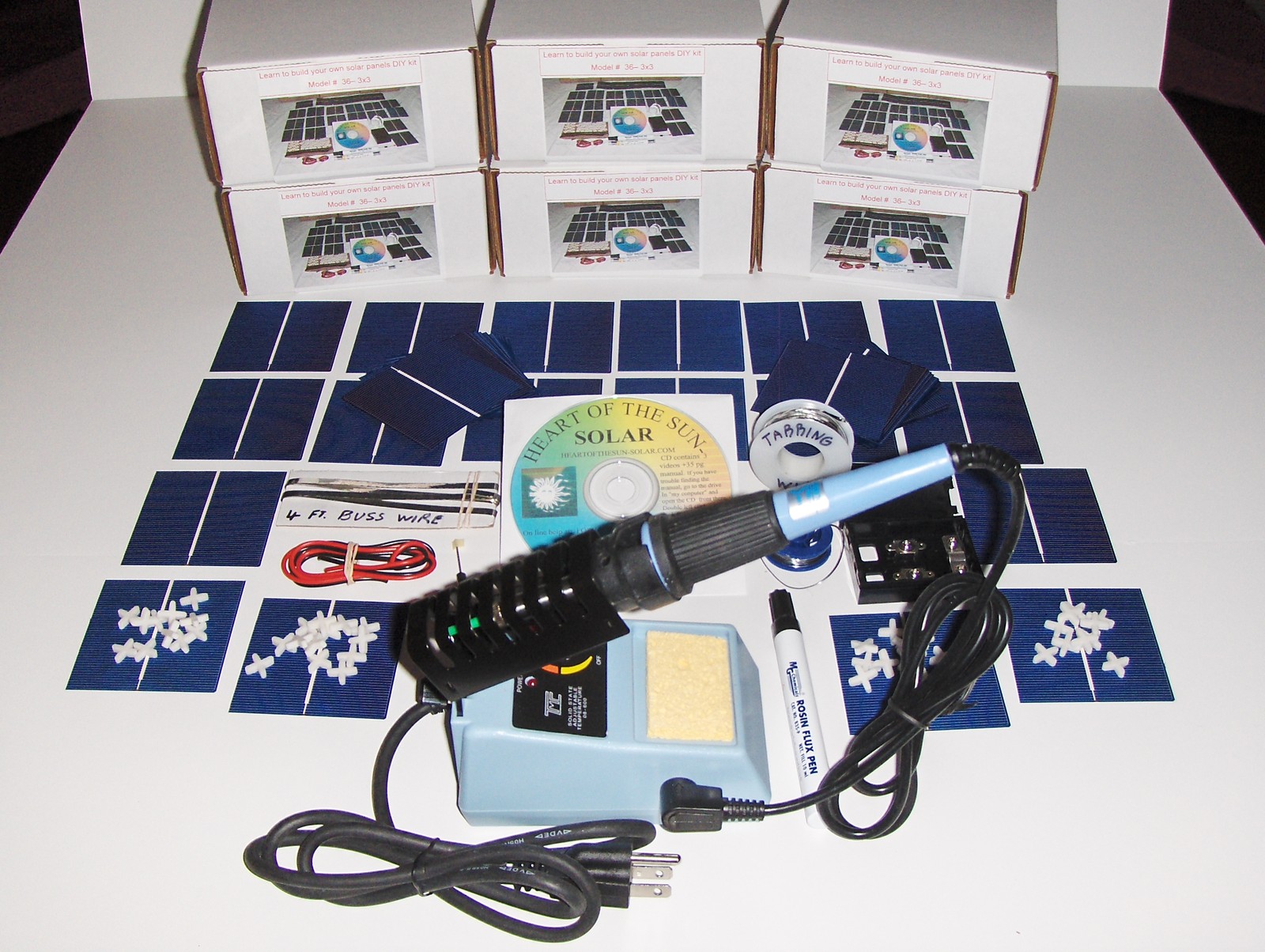 Learn to build your own solar cells panels diy kit AND Soldering Iron Station