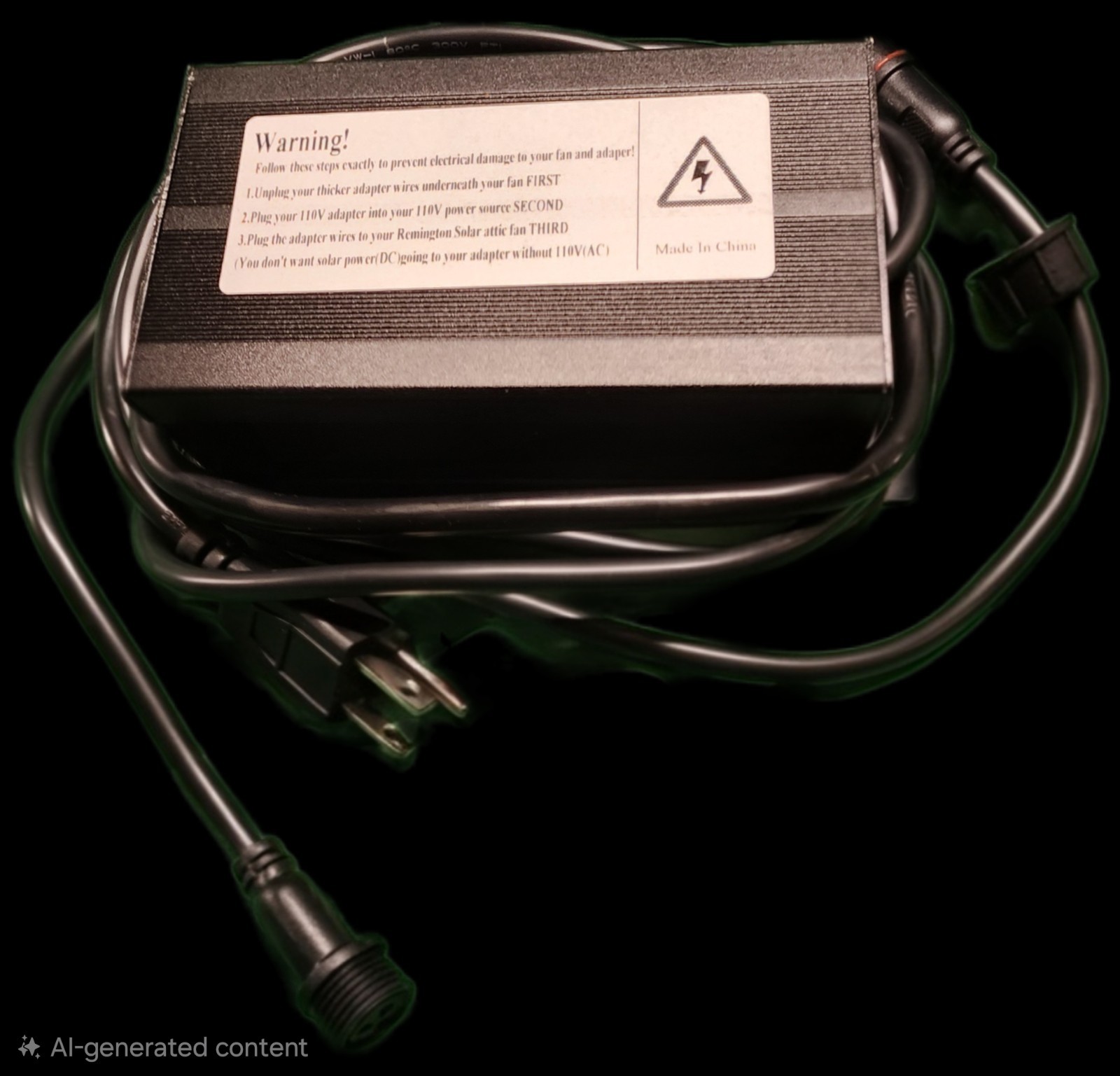 110-Volt Hybrid Solar Adapter For Attic Fans