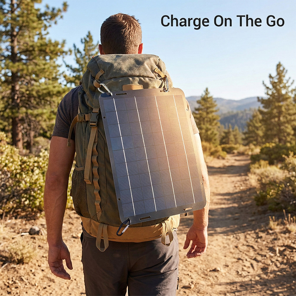 Waterproof Solar Battery Maintainer USB Charger 30W 12Volt Car RV Tender Trickle