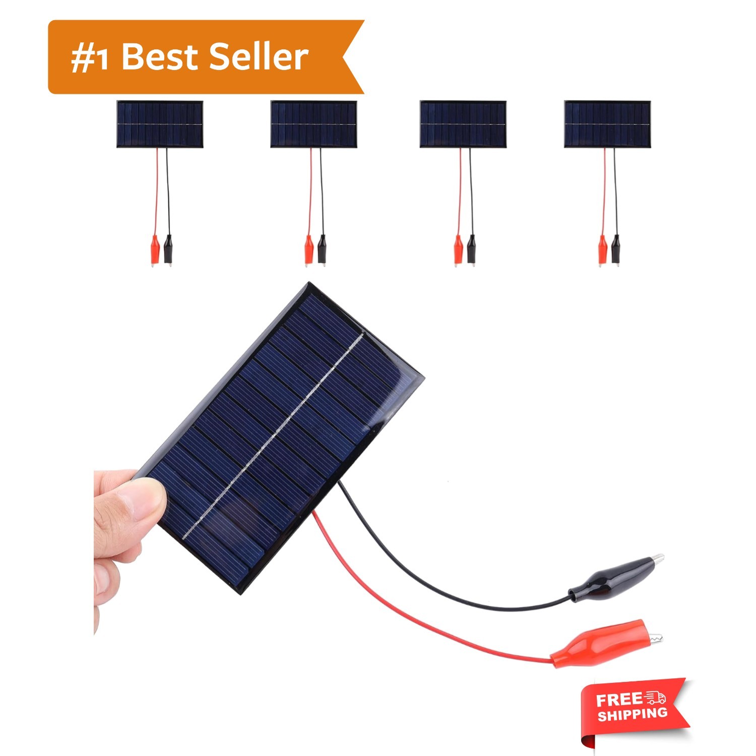 5Pcs Mini Solar Panels 0.96W 160ma 6V Solar Panel Module Polysilicon Epoxy Ph…