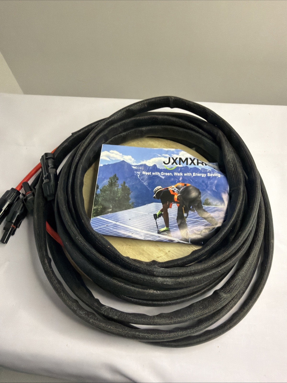 10 AWG Solar Panel Extension Cable PV Wire Solar Connectors Pair Black Red