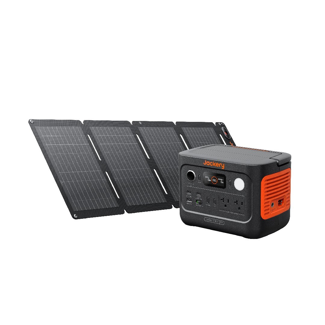 Jackery Explorer 300 Plus Portable Power Station with 40W Book-sized Solar Panel
