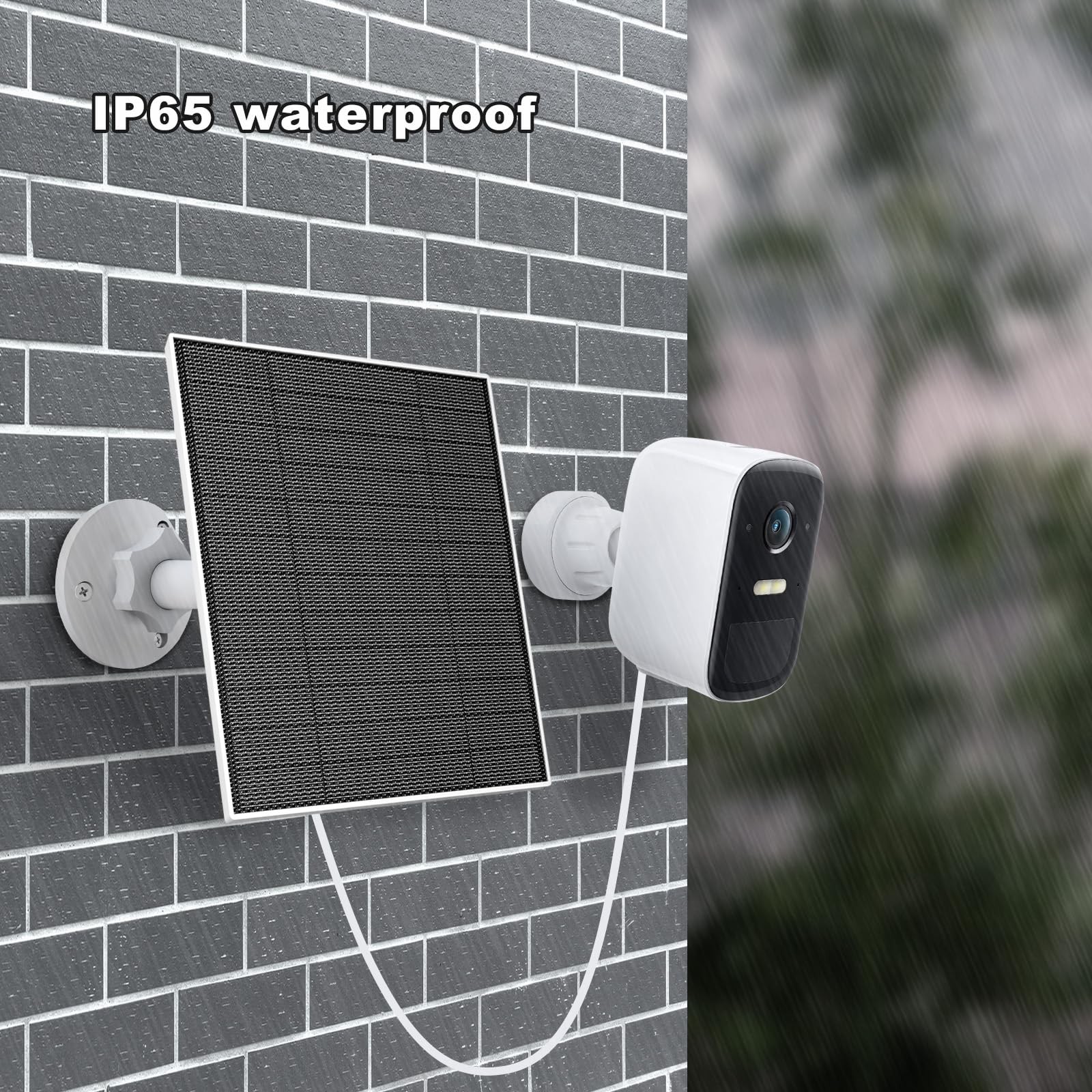 Solar Panel for Eufy Camera, 5W Solar Panel Compatible with Eufycam 3/3C/2/2 …